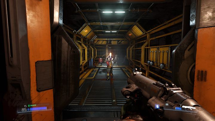 After killing the enemies that were there, go back to the corridor where you fought Imps and open the door on the other side - Doom: Resource Operations Walkthrough - Doom: Walkthrough - Doom Game Guide & Walkthrough