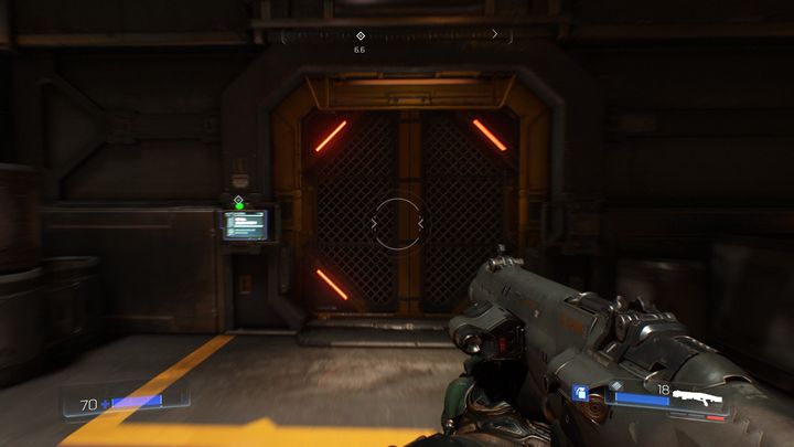 Once the encounter ends, call elevator by using the panel at the bottom - Doom: Resource Operations Walkthrough - Doom: Walkthrough - Doom Game Guide & Walkthrough