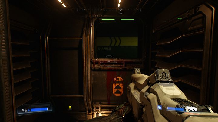 Turn around once you pick the new weapon and jump to the tunnel above - Doom: Resource Operations Walkthrough - Doom: Walkthrough - Doom Game Guide & Walkthrough