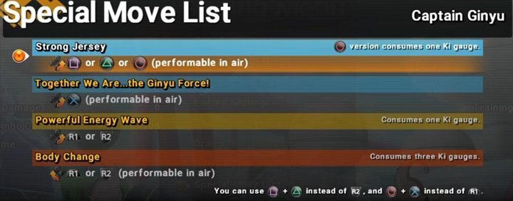 Here, we should also mention the Ki button - Captain Ginyu | Characters - Characters - Dragon Ball FighterZ Game Guide
