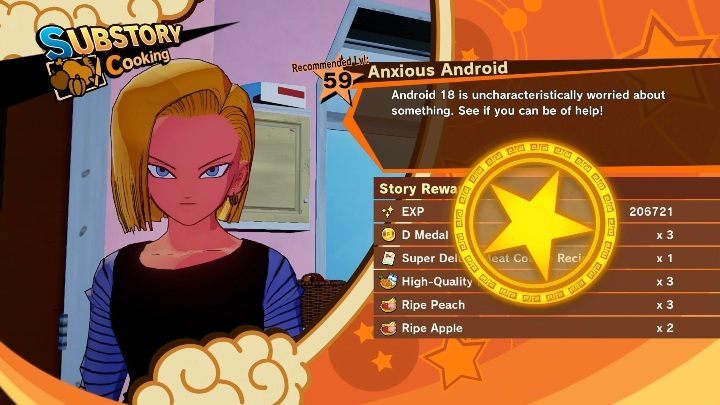 Give Android 18 all the required items to complete the mission - Anxious Android | Side mission in DBZ Kakarot - Majin Buu Reborn - Dragon Ball Z Kakarot Guide