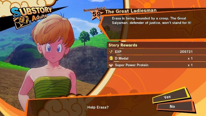 Time frame: From Majin Buu Reborn - Episode 1: Good News to Episode 2: Time for the Tournament - The Great Ladiesman | Side mission in DBZ Kakarot - Majin Buu Reborn - Dragon Ball Z Kakarot Guide