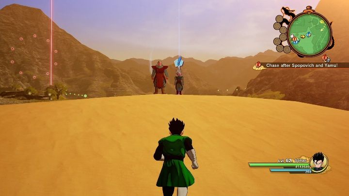 To start this mission, you must go to Great West Desert Area - Far Beyond Frieza | Side mission in DBZ Kakarot - Majin Buu Reborn - Dragon Ball Z Kakarot Guide