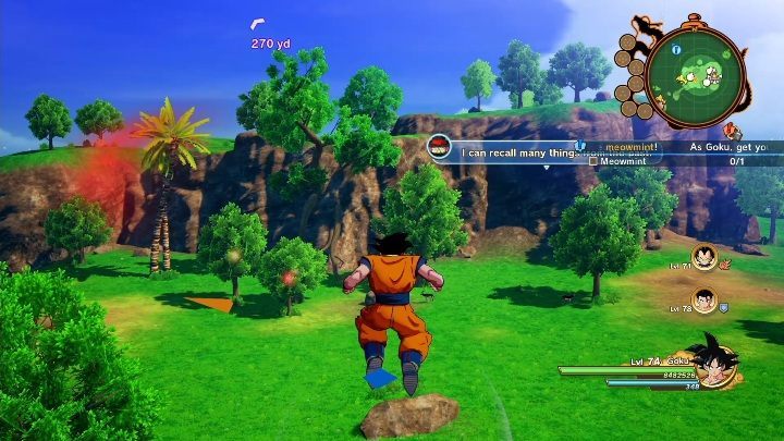 Your task is to find Meowmint - Cute and Cuddly Korin | Side mission in DBZ Kakarot - Majin Buu Reborn - Dragon Ball Z Kakarot Guide