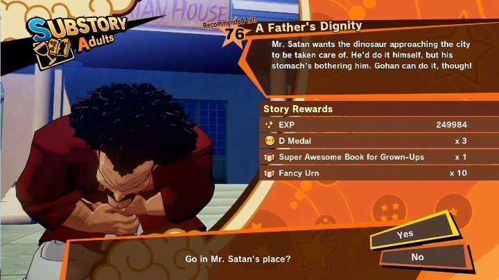 Time frame: From Majin Buu Reborn - Episode 8: Finale to No time limit - A Fathers Dignity | Side mission in DBZ Kakarot - Majin Buu Reborn - Dragon Ball Z Kakarot Guide