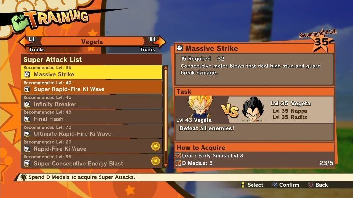 Dont forget about training - Best tips for Dragon Ball Z Kakarot - Basics - Dragon Ball Z Kakarot Guide