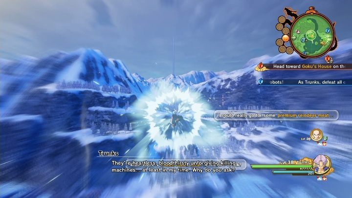 Your task is to destroy two groups of robots - Your Friend Is My Friend | Side mission in DBZ Kakarot - Android Terror Arrives - Dragon Ball Z Kakarot Guide