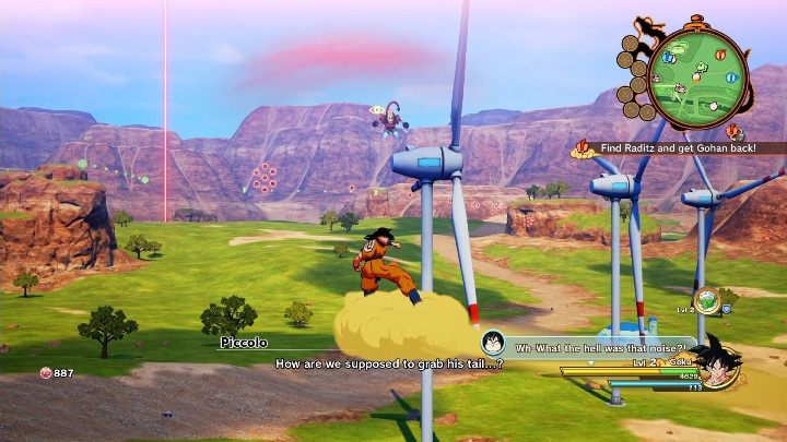 The map of a given region shows the points related to the missions - Map | DBZ Kakarot basics - Basics - Dragon Ball Z Kakarot Guide