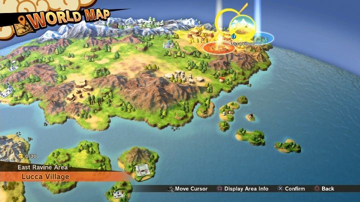 You can switch from the area map to the world map - Map | DBZ Kakarot basics - Basics - Dragon Ball Z Kakarot Guide