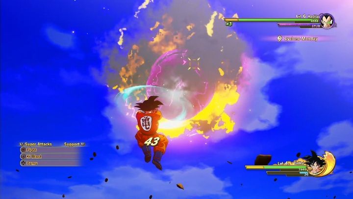 A blue shield will appear right in front of your hero - Combat system | DBZ Kakarot basics - Basics - Dragon Ball Z Kakarot Guide