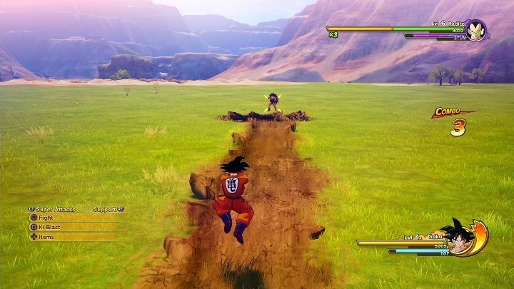 A successful step will cause the enemy to go into a slow-down state - Combat system | DBZ Kakarot basics - Basics - Dragon Ball Z Kakarot Guide