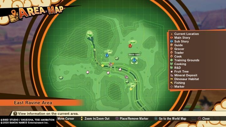 Where to start: East Ravine Area, as Goku - Gentle Giant | Side mission in DBZ Kakarot - Attack of the Saiyans - Dragon Ball Z Kakarot Guide