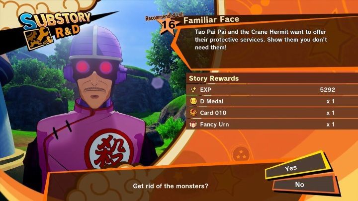 Time frame: From Attack of the Saiyans - Episode 7: Intermission to Episode 7: Intermission - Familiar Face | Side mission in DBZ Kakarot - Attack of the Saiyans - Dragon Ball Z Kakarot Guide