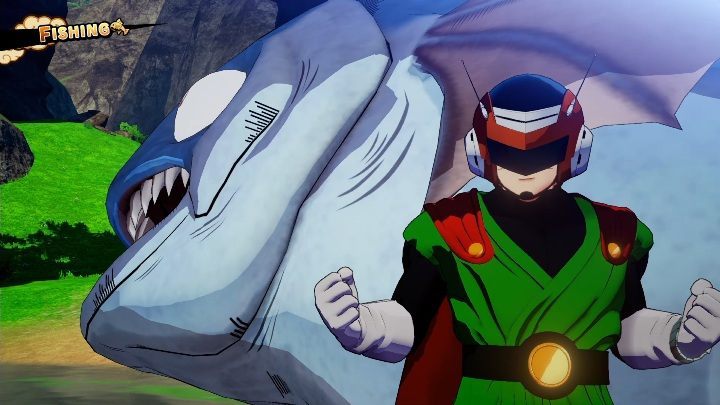 While fishing, you can catch many other fish - Gotens Growth | Side mission in DBZ Kakarot - Majin Buu Reborn - Dragon Ball Z Kakarot Guide
