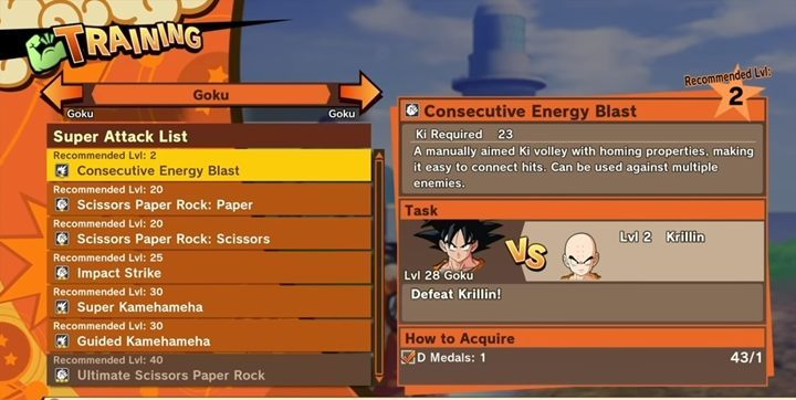 Training areas are found in various locations - Character progression system | DBZ Kakarot basics - Basics - Dragon Ball Z Kakarot Guide