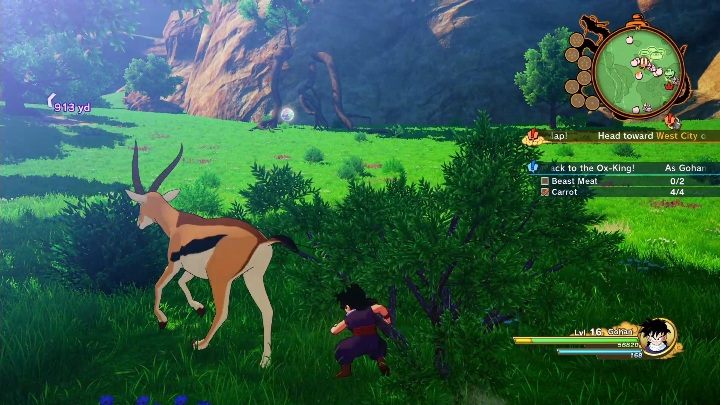 To get the meat, you need to kill a gazelle - Like a Different Person | Side mission in DBZ Kakarot - Evil Emperor Frieza - Dragon Ball Z Kakarot Guide