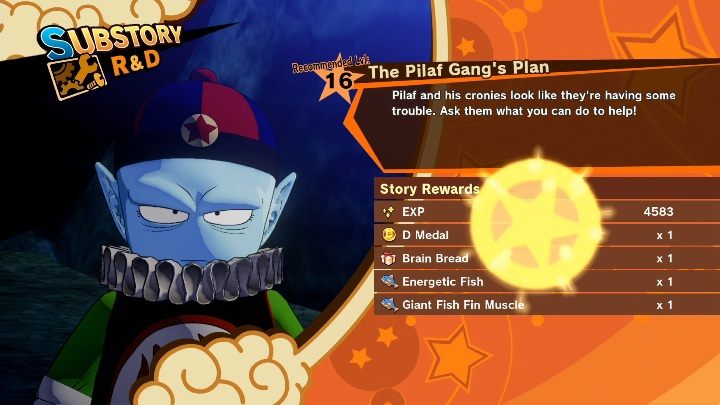 Return to the quest giver to complete the task - The Pilaf Gangs Plan | Side mission in DBZ Kakarot - Attack of the Saiyans - Dragon Ball Z Kakarot Guide