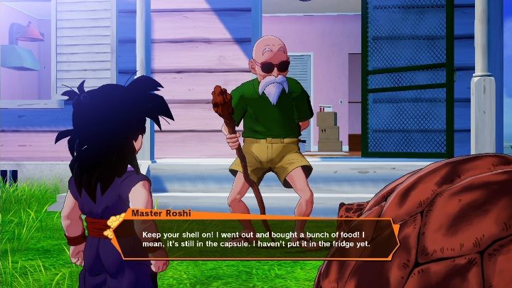 Once you have all the ingredients, go back the Turtle to complete the mission - Tough Break for Turtle | Side mission in DBZ Kakarot - Evil Emperor Frieza - Dragon Ball Z Kakarot Guide