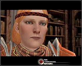 The bottom dialog option is connected with flirting #1, but it has no impact on her meeting with Donnic - The Long Road - p. 2 - Act II - Dragon Age II Game Guide
