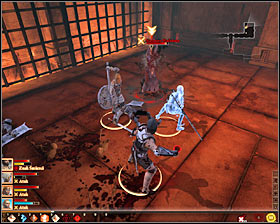 Do not be influenced by the fact that Magister Hadriana is an inactive character at the beginning, because she will join the fight after few seconds #1 - A Bitter Pill - p. 2 - Act II - Dragon Age II Game Guide