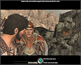 During a conversation #1 youll learn that guardsmen plan to attack corsairs led by Fell Orden, but he is well fortified so it wont be easy - Raiders on the Cliffs - Act II - Dragon Age II Game Guide