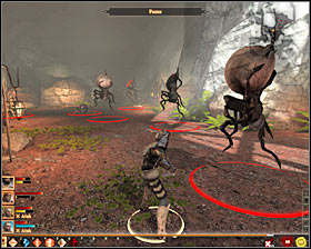 Note that the queen spider, because of her size, didnt manage to get upstairs - Cave Crawling - Act II - Dragon Age II Game Guide