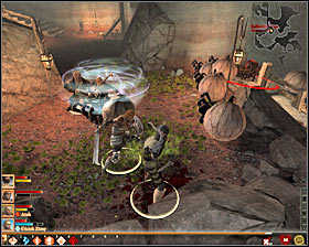 If spiders didnt follow you, use one of your party members to get their attention - Cave Crawling - Act II - Dragon Age II Game Guide