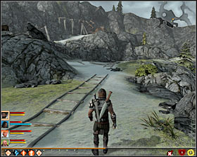 After reaching the destination head south and then turn east - The Bone Pit - Act I - Dragon Age II Game Guide