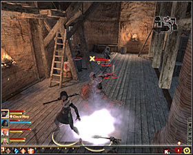 I definitely DO NOT ADVISE to fight raiders in the main part of the warehouse, and thats because you would become an easy target for archers - Finders Keepers - Act I - Dragon Age II Game Guide