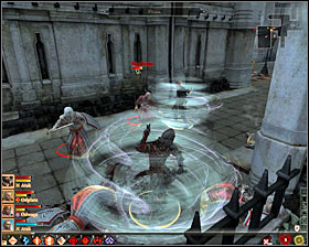Shortly after the fight begins, I suggest focusing your attention on Circle mages #1 and killing them first - Best Served Cold - p. 1 - Act III - Dragon Age II Game Guide