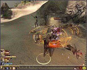 You should focus on Arvaarad only after eliminating the archers #1 - Shepherding Wolves - p. 2 - Act I - Dragon Age II Game Guide