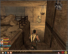 I advise you to fight the enemies downstairs, in this way you will not come across any traps - Remains of the Outlaw Half-Braid Silsam - Act I - Dragon Age II Game Guide