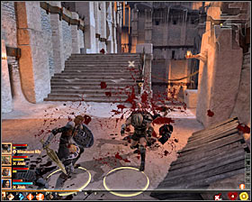 Now I suggest you leaving this place fast as the enemies will soon realize you have been listening and they will attack - Secret Rendezvous; Grimoire of the Apprentice - Act I - Dragon Age II Game Guide