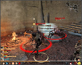 After winning the fight go south-east and go downstairs to lower level #1 - Ream-Rot Knife - Act II - Dragon Age II Game Guide