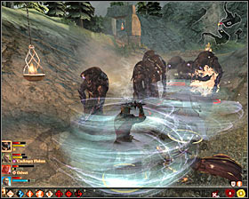 The aim is to reach one of the biggest camps where you will be attacked by, among other things, by a secret nightmare #1 (M25, 19) - The Awiergan Scrolls: Third Aspect - Act III - Dragon Age II Game Guide