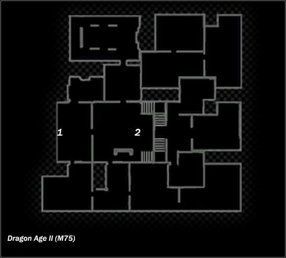 Legend - Map M75 Suspicious House #2; Map M76 Hidden Supply Depot | Maps - Maps - Dragon Age II Game Guide