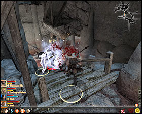 Its worth to explore all the side rooms of the cave, while in order to continue the mission you have to choose the southern door #1 - Blackpowder Promise - Act I - Dragon Age II Game Guide