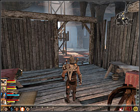 After the fight, explore the whole area and choose another door leading south #1 (M39, 3) - Blackpowder Promise - Act I - Dragon Age II Game Guide