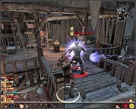 Along with the common bandits, the Tal Vashoth Saarebas should also come here #1 - Blackpowder Promise - Act I - Dragon Age II Game Guide