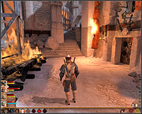 Look out for the next Qunari group which will probably appear suddenly beside the stairs which you used just a moment ago to get here #1 - Demands of the Qun - p. 1 - Act II - Dragon Age II Game Guide