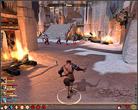 The second option is going to the bazaar #1 and you can do it immediately after eliminating all the looter groups - Demands of the Qun - p. 2 - Act II - Dragon Age II Game Guide