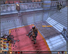 As only the fight begins, it would be wise to attack the Saarebas from a distance, motivating him to come downstairs #1 - Demands of the Qun - p. 3 - Act II - Dragon Age II Game Guide