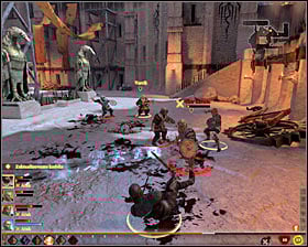 I wouldnt recommend waiting with eliminating Dougal too long #1, as he can cause some serious damage and at the same time hes not very resistant and can be killed rather quickly - Profit and Loss - Act II - Dragon Age II Game Guide