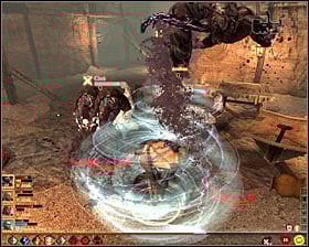 As you advance to the last part of the battle, immediately start attacking Quentin, now without the protective barrier around him #1 - All That Remains - p. 3 - Act II - Dragon Age II Game Guide