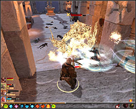 As you exterminate the Shades, look out for the Pride Demon attacks, especially for his charges and light beams #1 - The Last Straw - p. 2 - Act III - Dragon Age II Game Guide