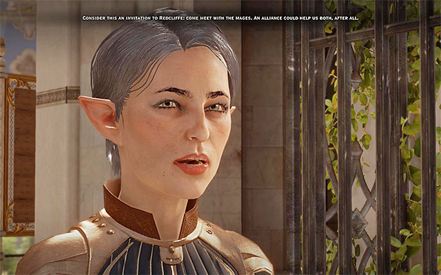 Fiona is much more amiable, towards the party, than Lucius - Dragon Age Inquisition: In Hushed Whispers (siding with mages) - Main storyline quests (The Path of the Inquisitor) - Dragon Age: Inquisition Game Guide & Walkthrough