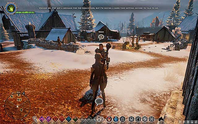 You can find the messenger in the encampment - Dragon Age Inquisition: The Captain of the Chargers - new party member - The Inner Circle (companion quests) - Dragon Age: Inquisition Game Guide & Walkthrough