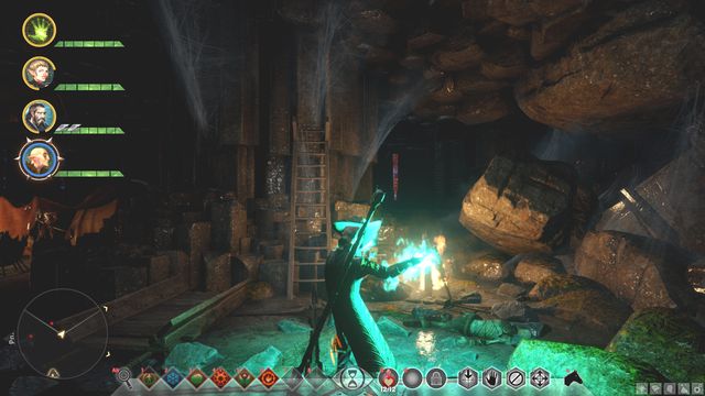 The tunnel in the first cave - Dragon Age Inquisition: Keeping the Darkspawn Down - Side quests - The Storm Coast - Dragon Age: Inquisition Game Guide & Walkthrough