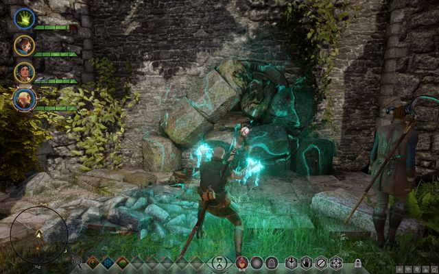 The cave entrance that requires some magic to open - Dragon Age Inquisition: Measuring the Veil - The Inner Circle (companion quests) - Dragon Age: Inquisition Game Guide & Walkthrough