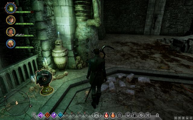 The elven artifact - barrier amplifier - to the left - Dragon Age Inquisition: Measuring the Veil - The Inner Circle (companion quests) - Dragon Age: Inquisition Game Guide & Walkthrough